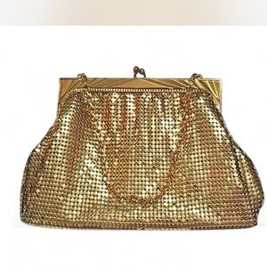 Whiting & Davis Vintage Gold Chainmail Clutch